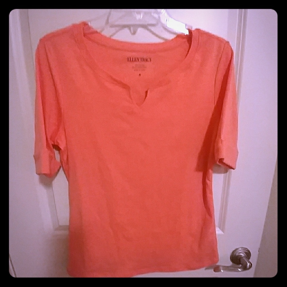 Ellen Tracy Pima Cotton v-neck